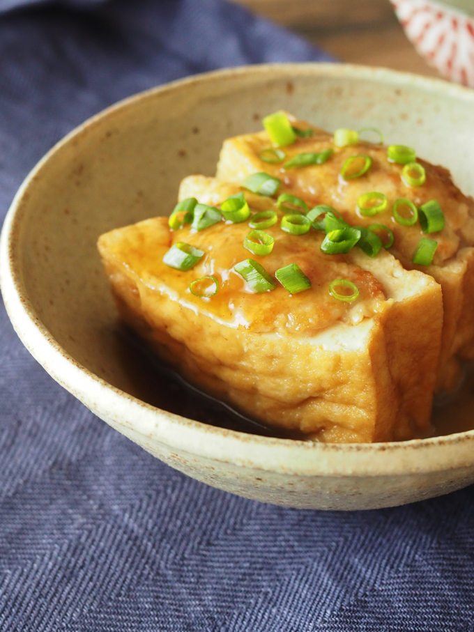 厚揚げの肉はさみ煮