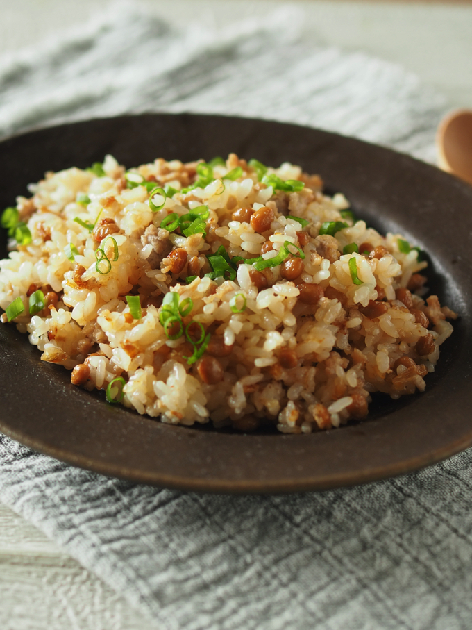 納豆ひき肉チャーハン