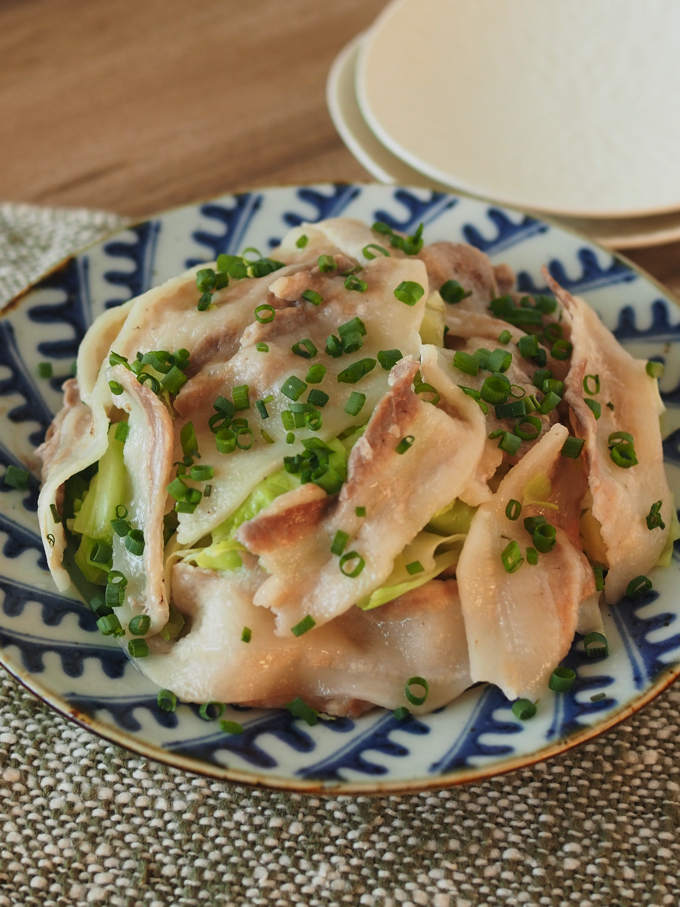 豚とキャベツのレンジ蒸し