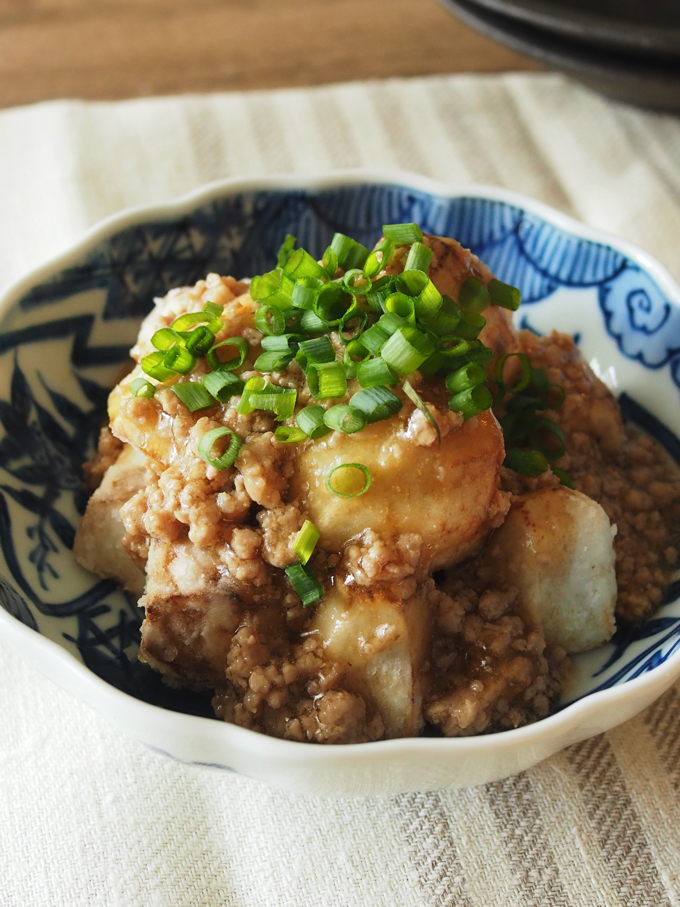 里芋の唐揚げひき肉あんかけ