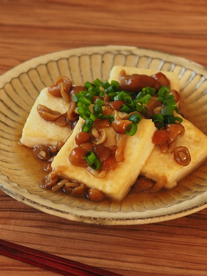 豆腐ステーキなめこあんかけ