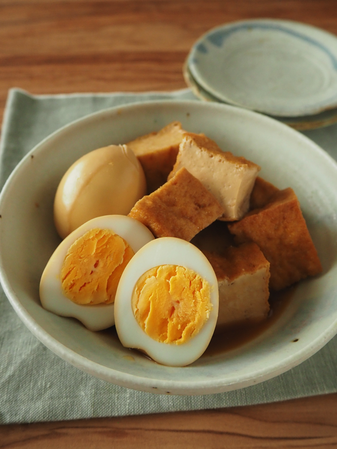 厚揚げと卵の煮物