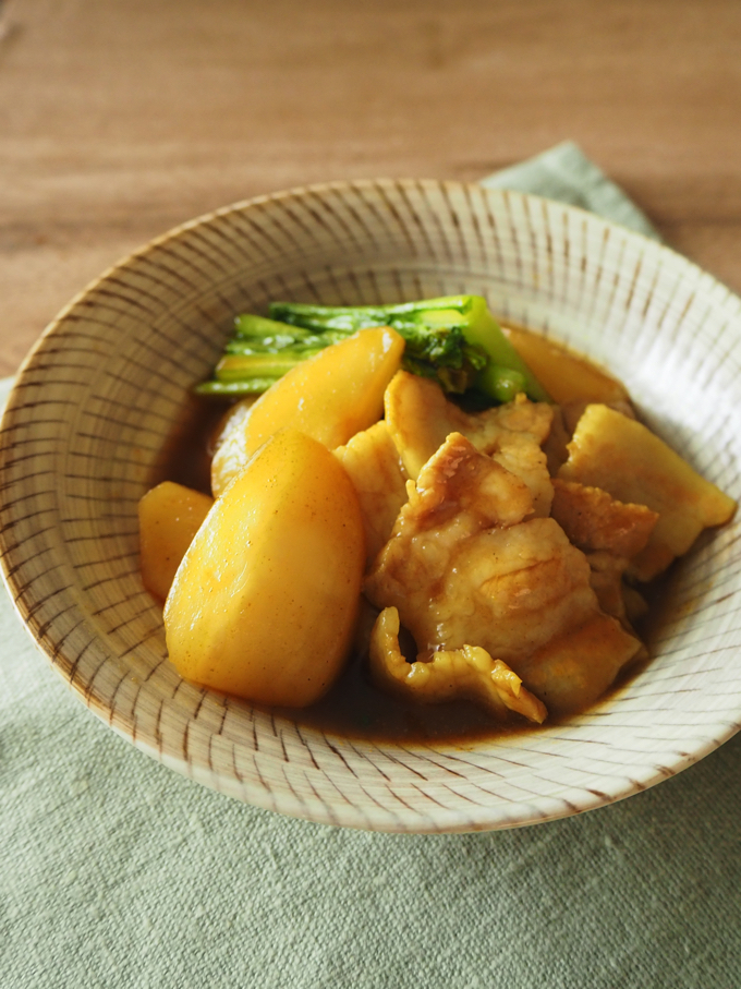 かぶと豚の和風カレー煮