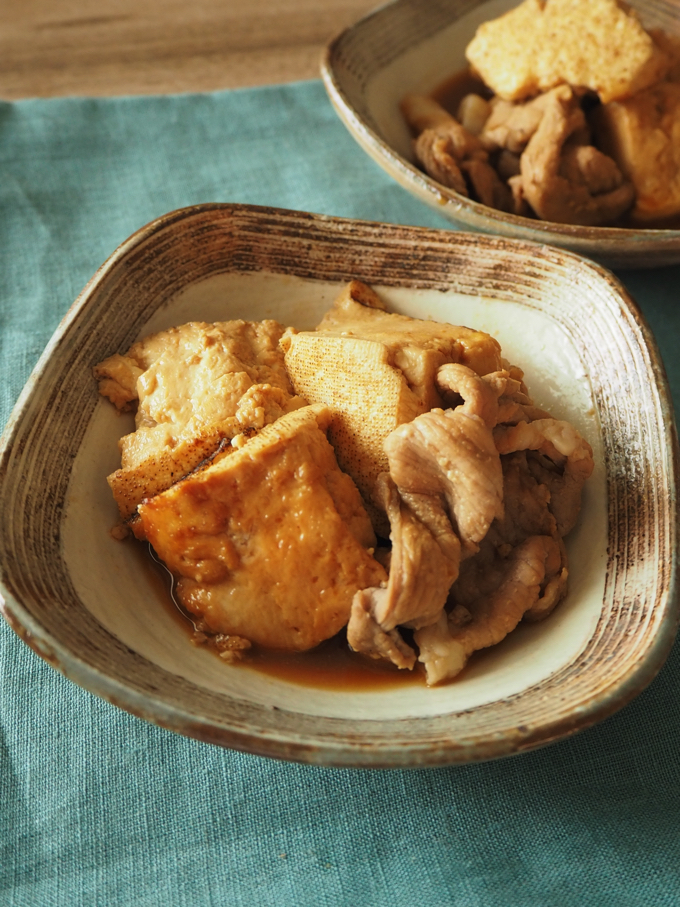 豚と焼き豆腐のすき煮