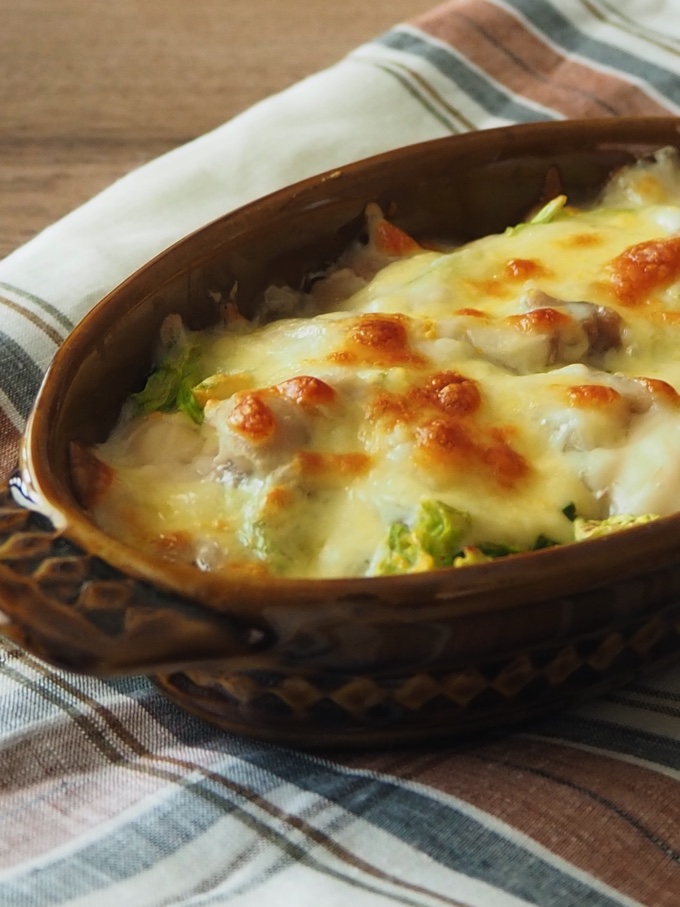 鶏肉と白菜のグラタン