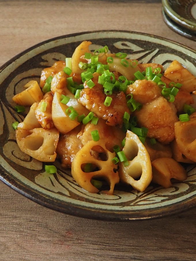 鶏とれんこんの甘酢炒め