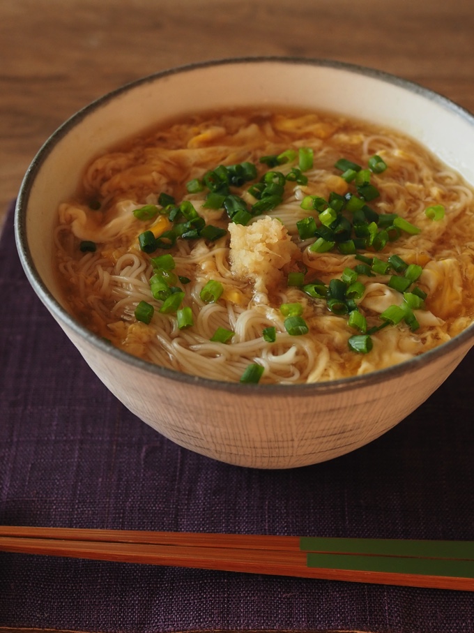 ふんわり優しいかきたまにゅうめん