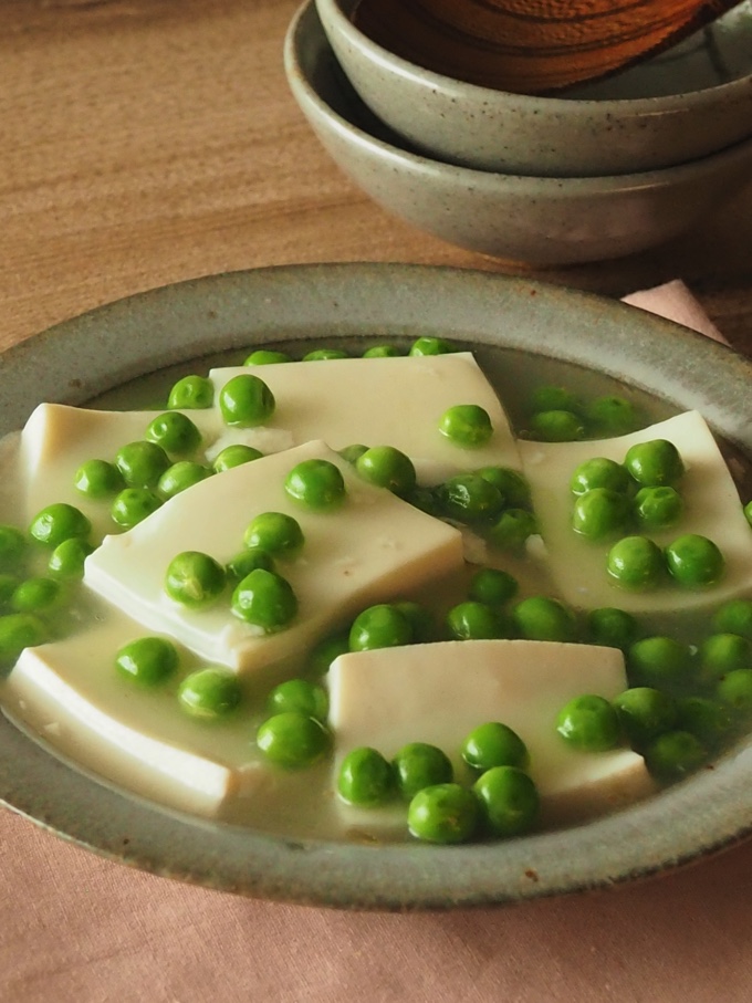 豆腐とグリーンピースのとろーり煮込み