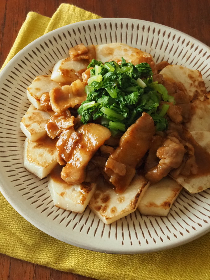 豚肉とかぶのこってり味噌炒め