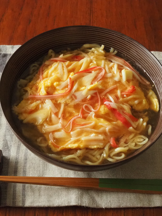 ふわふわ卵の天津ラーメン