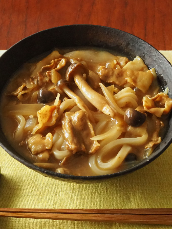 きのこのクリーミーカレーうどん