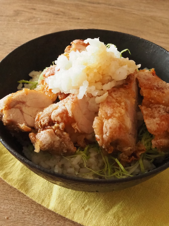 さくさくチキン竜田のおろし丼