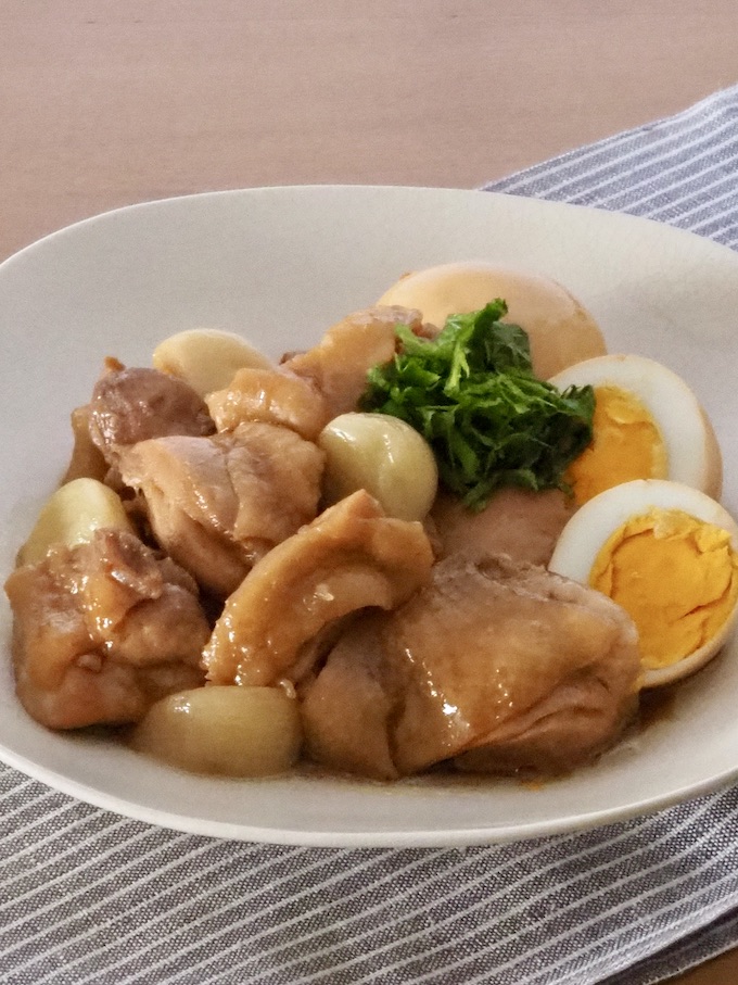 ごろごろにんにくと鶏のさっぱり煮