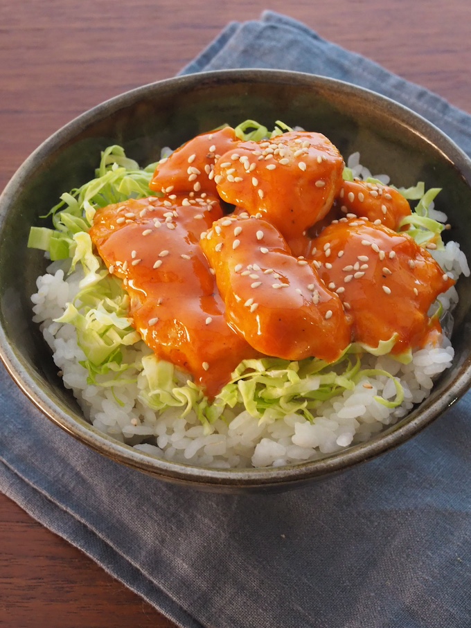 ご飯が進む！コクうまチキン丼