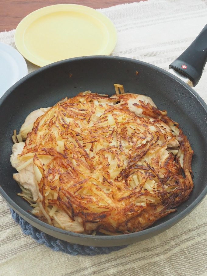 鶏むねとじゃがいものチーズガレット